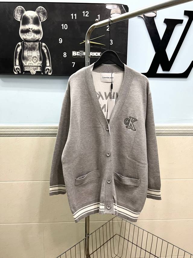 Style No. CK Classic Hollow-out Embroidered Sweater Cardigan Coat Unisex Made wi