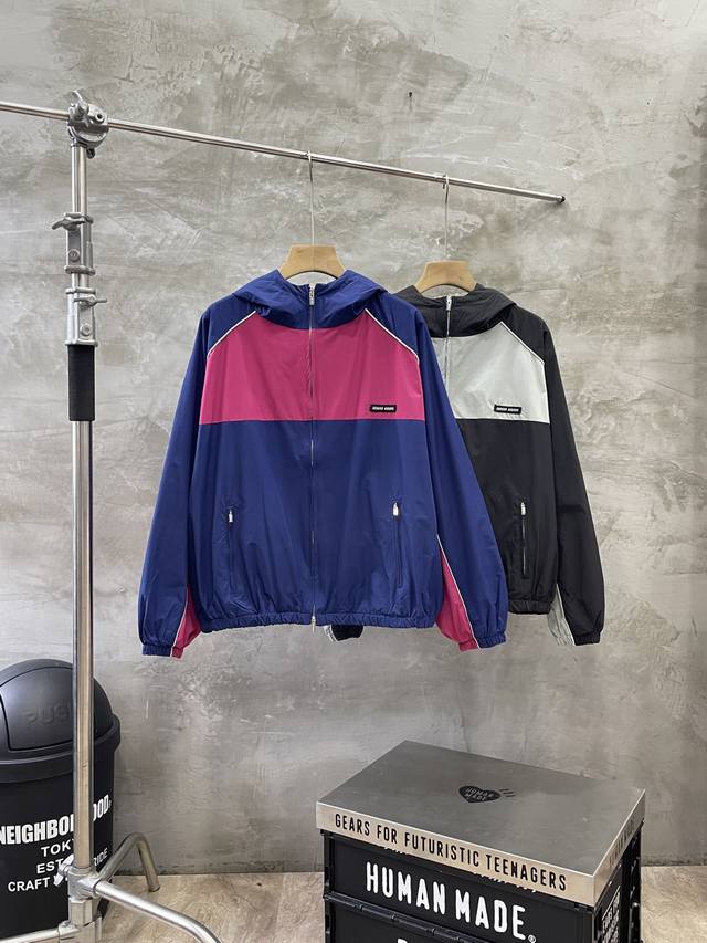 Style No. #S577 Miu Miu 25Fw Color Block Hip-Block Jacket/Outerwear for Men and