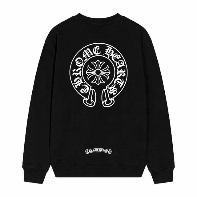 Style No. D41 Chrome Hearts Print Crew Neck Terry Cloth Sweatshirt. Upgraded fab