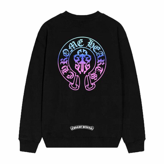 Style No. D37 Chrome Hearts Print Crew Neck Terry Sweatshirt, upgraded fabric, e