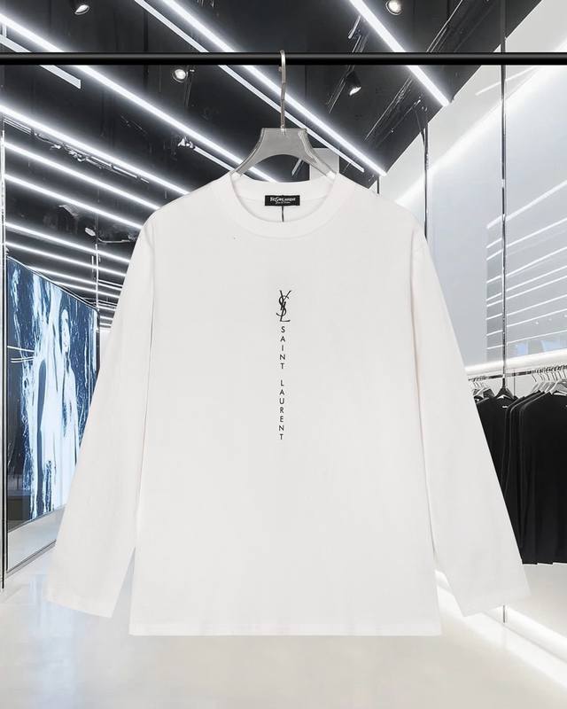 Saint Laurent 2025Fw Autumn/Winter New Style Simple Vertical YSL Logo Print on C