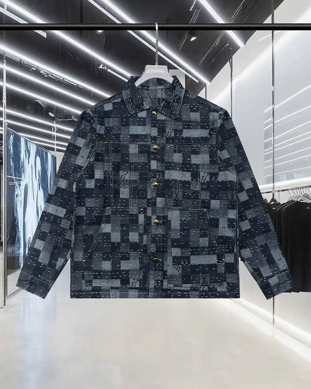 Louis Vuitton 25Fw Luxury Checkered Monogram Jacquard Jacket Set, Custom-made Gl