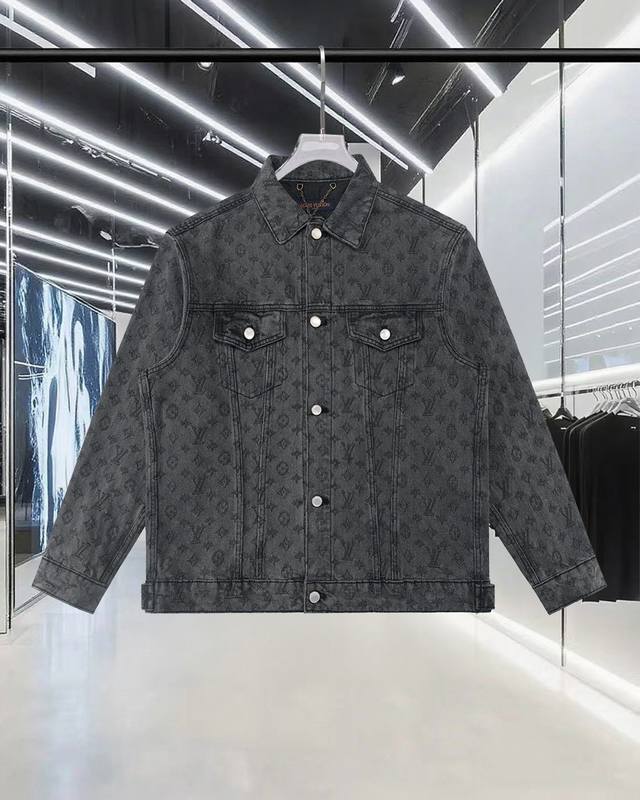 Louis Vuitton 25Fw Limited Edition Monogram Jacquard Heavy-Duty Jacket for Men a