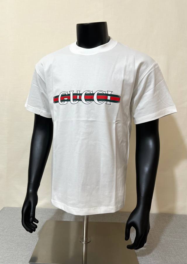 Gucci 25Ss official website synchronized belt with logo print, pure cotton short