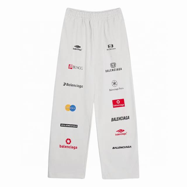 Blcg. Top-tier Balenciaga Top League Baggy Sweatpants Logo Collection Sweatpants