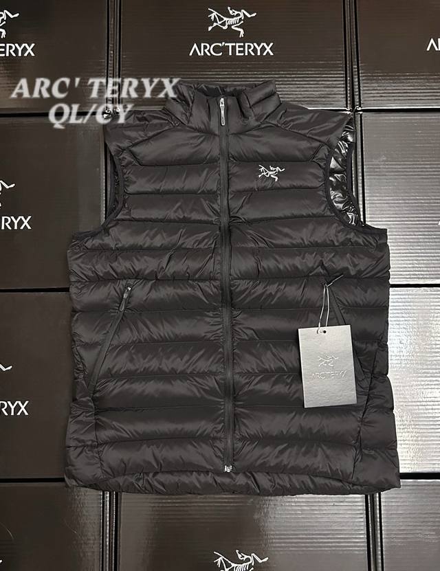 S20 Arcteryx Cerium Vest Solid Color Casual Zipper Stand Collar Goose Down Vest