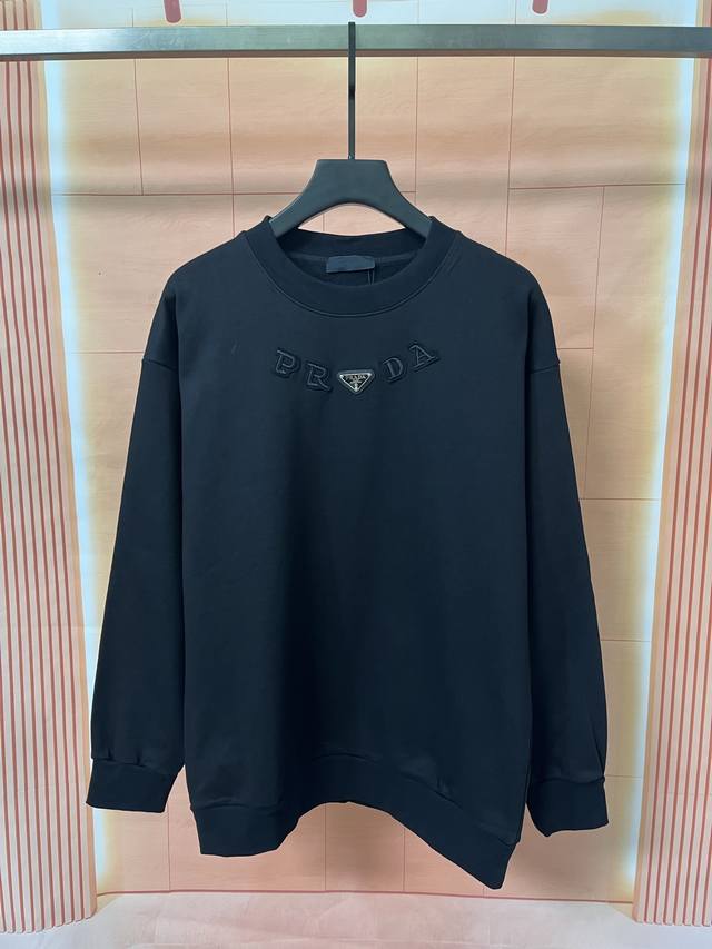 Bulk Order Photos# Prada Triangle Logo Embroidered Crew Neck Long Sleeve Sweatsh
