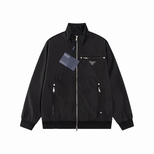 Prada Spring/Autumn New Stand Collar Jacket Workwear Jacket Official Website Syn