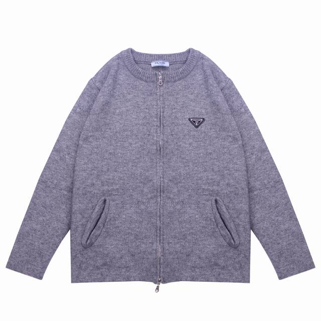 Prada Jacquard Knit Sweater Cardigan. New 1:1 replica, the highest quality versi