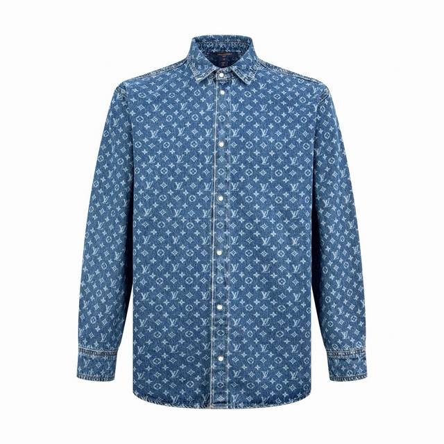 Exclusive Supply: 1V 25Fw All-over Monogram Denim Shirt Jacket. Original version