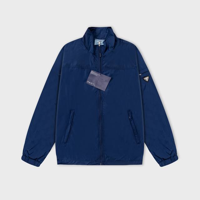 Prada 2025 Fall/Winter New Trench Coat Jacket, Classic Hardware Triangle Logo, O