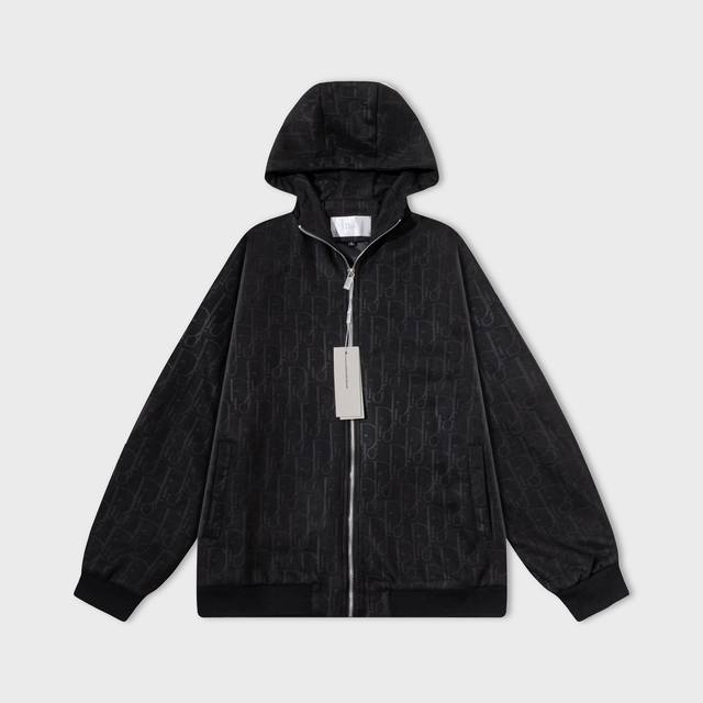 Dior 2025 Fall/Winter New Hooded Jacket, Official Website Synchronized, Faux Sue