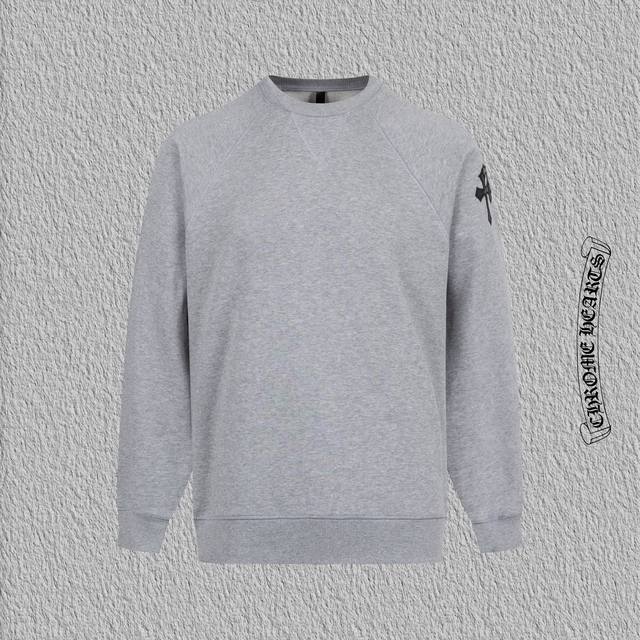 Style No. B108 Chrome Hearts Crew Neck Sweatshirt with Leather and Steel Label C