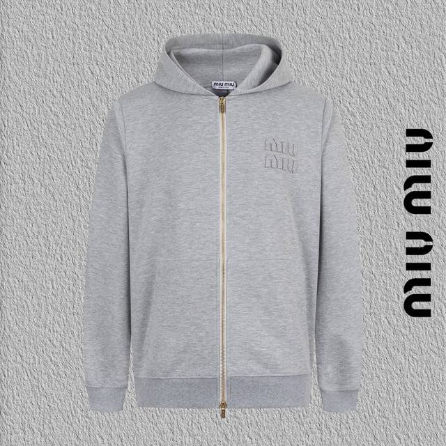 Style No. B107 Miu Miu Burnout Letter Hooded Jacket Same style as the official w