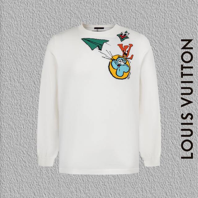 Style No. B65 Louis Vuitton Colorful Airplane Icon Crew Neck Sweater (Same as Lo