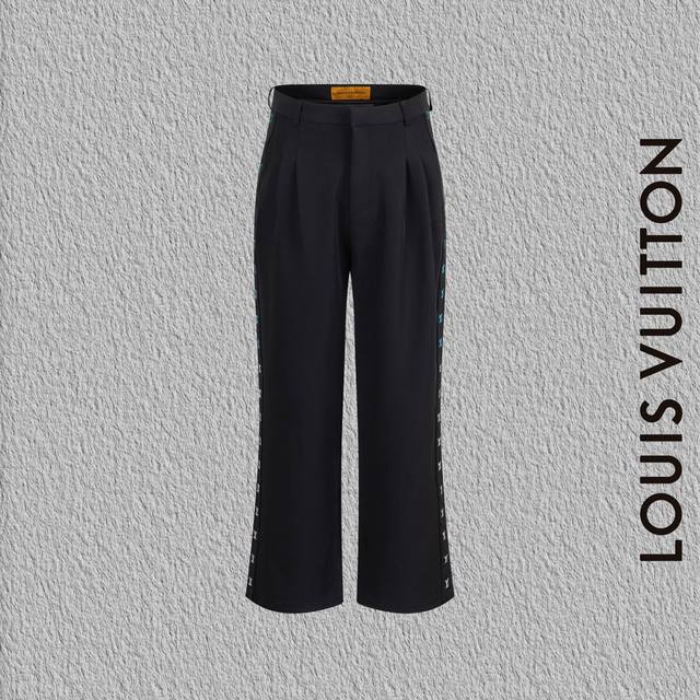 Style No. B54 LV Gradient Embroidered Straight Leg Trousers Fabric: High-weight