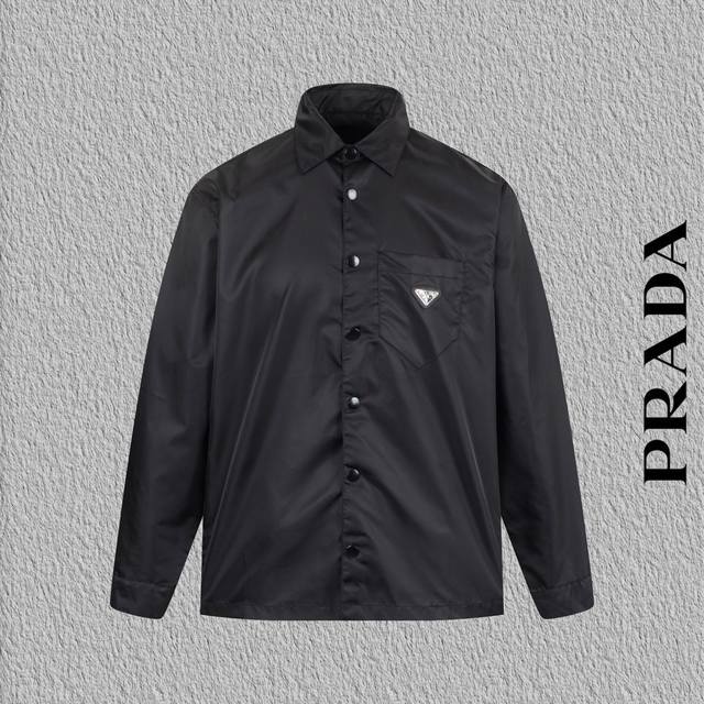 Style No. B52 Prada Triangle Pocket Iron Logo Button Jacket Prada Official Websi