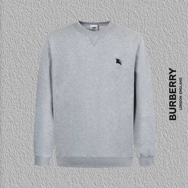 Style No. B50 Burberry Embroidered Logo Crew Neck Sweatshirt Consistent with Bur