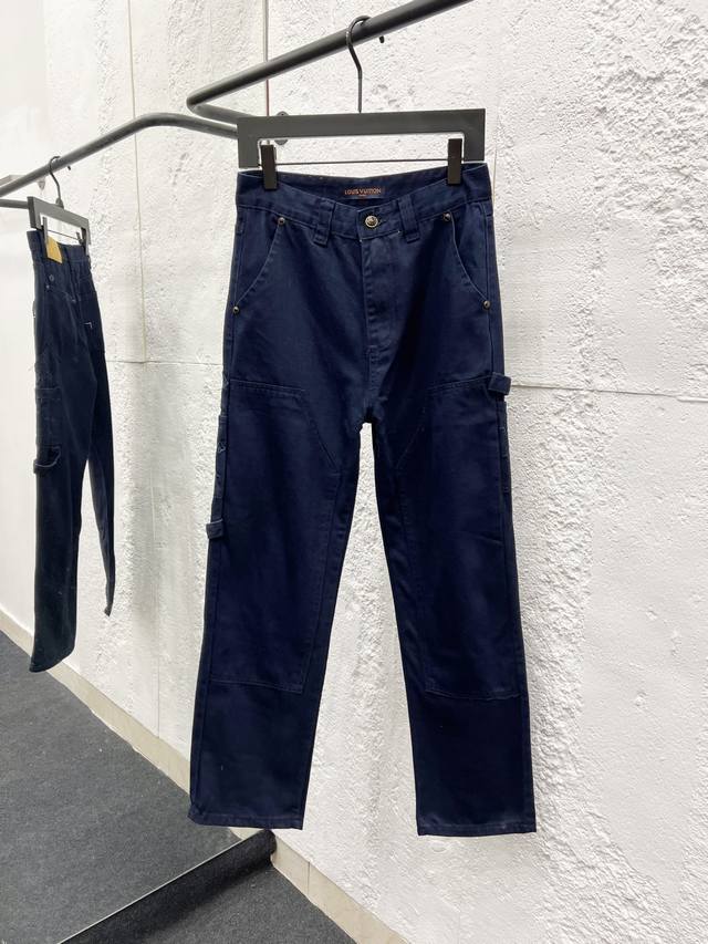 Style No.: H978 Louis Vuitton 25Ss Side Logo Embroidered Jeans. Top-tier quality