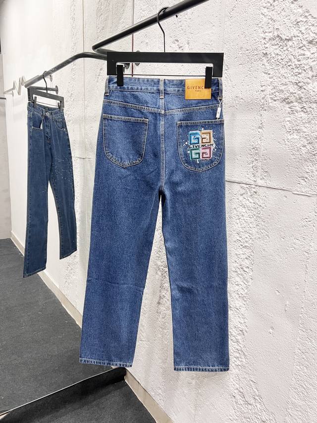 Style No.: H968 Givenchy Ss25 Pure Cotton Washed Cartoon Print Jeans for Men and