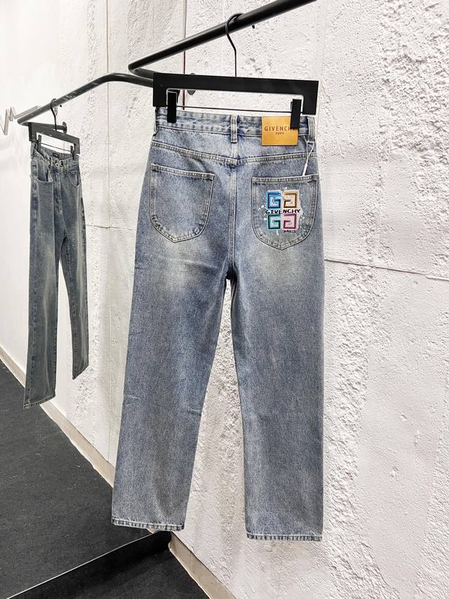 Style No.: H967 Givenchy Ss25 Pure Cotton Washed Cartoon Print Jeans for Men and