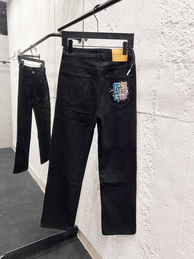 Style No.: H965 Givenchy Ss25 Pure Cotton Washed Cartoon Print Jeans for Men and