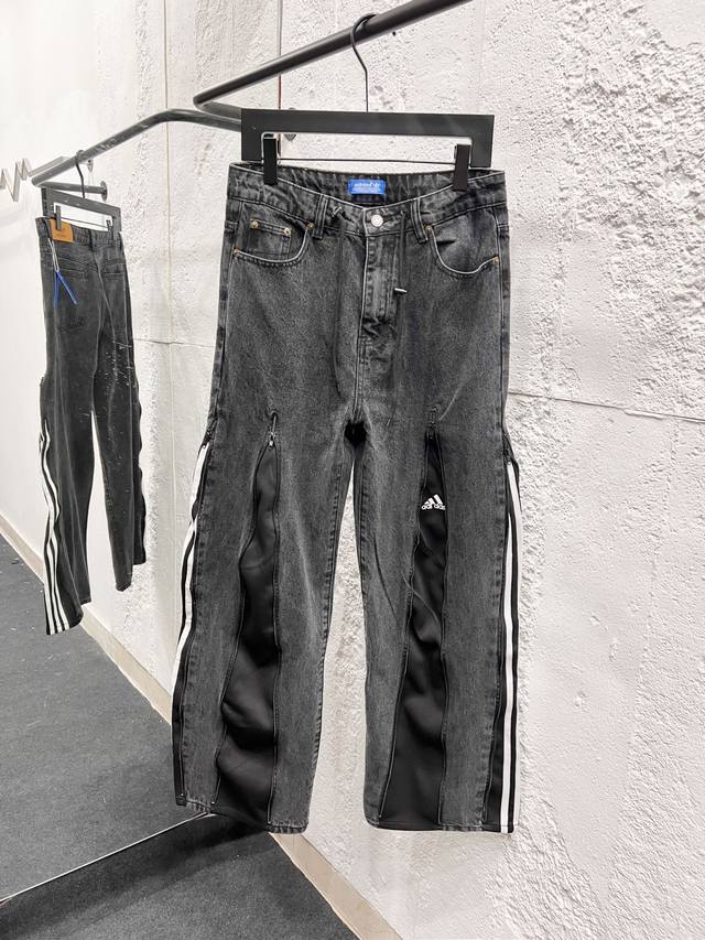 Style No.: H935 Adidas Dance Deconstructed Denim Patchwork Design Versatile Casu