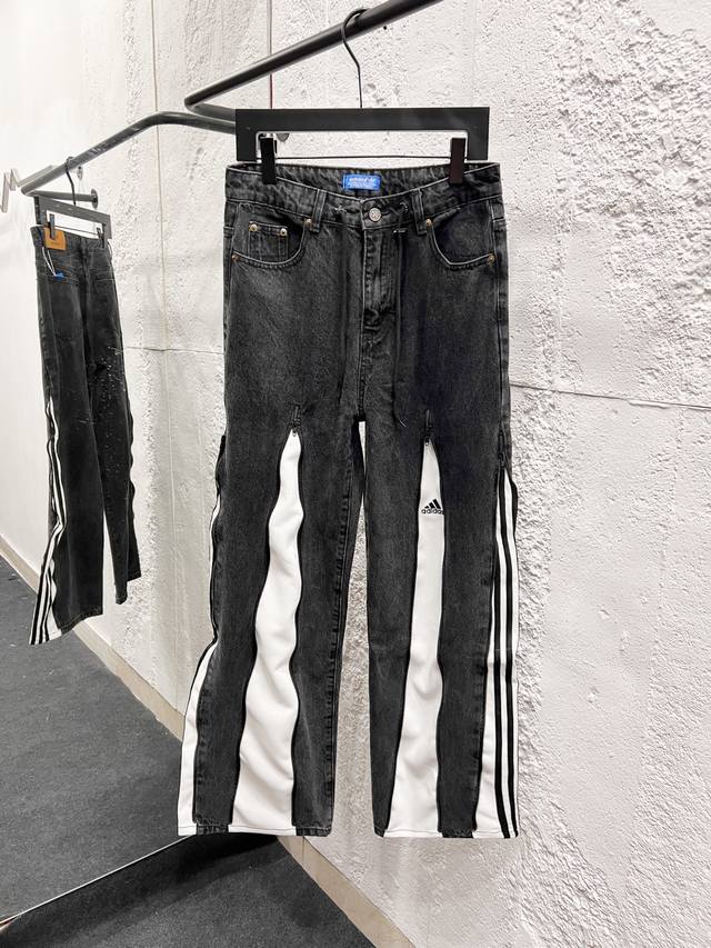 Style No.: H932 Adidas Dance Deconstructed Denim Patchwork Design Versatile Casu