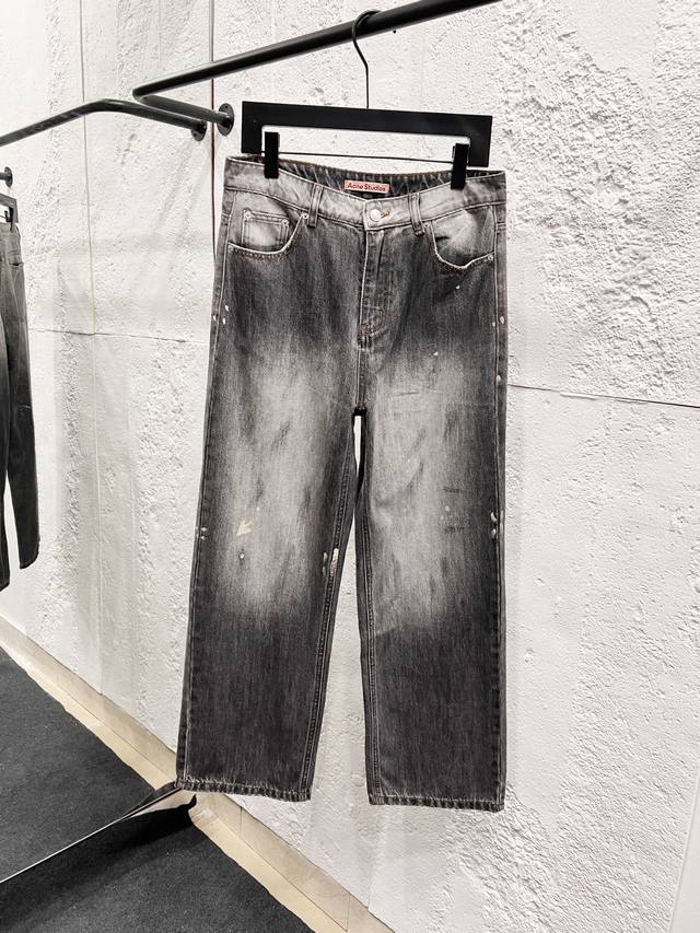 Style No.: H931 Acne Studios Ss25 1981 Washed Low-Rise Wide-Leg Jeans, Unisex St