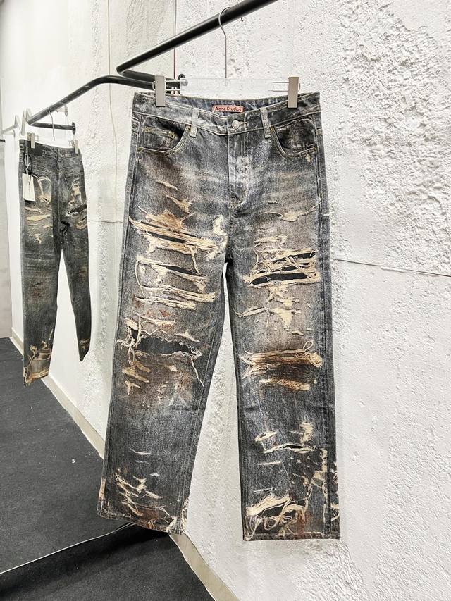 Style No.: H923 Acne Studios Ss25 M Optical Distortion Graffiti 3D Printed Baggy