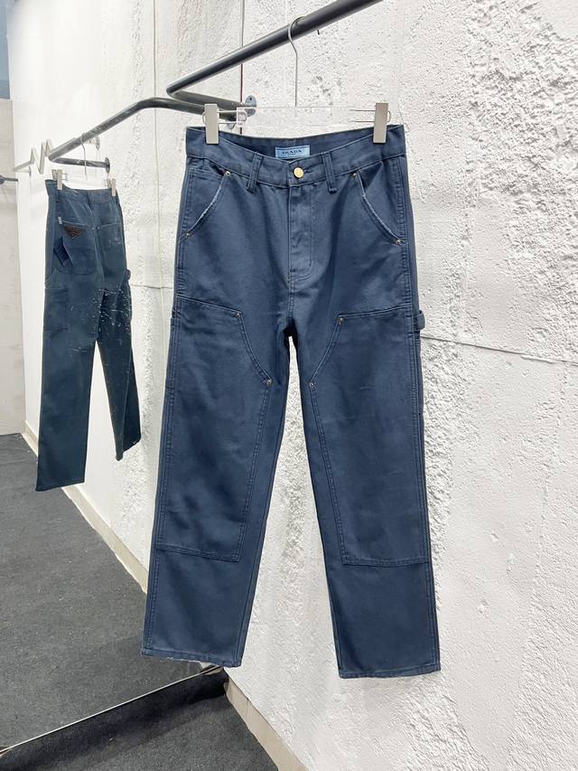 Style No.: H912 Prada & Prada Triangle Logo Jeans 2025 New Arrival, Available in