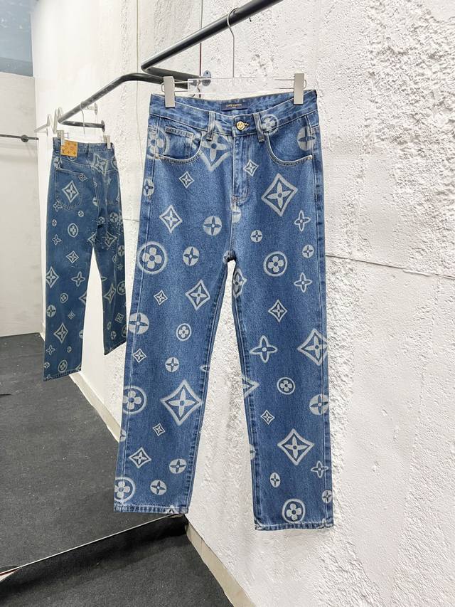 Style No.: H903 Louis Vuitton & Louis Vuitton LV Classic All-Over Logo Jeans Ori
