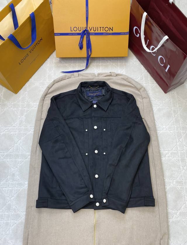Lv 25Fw Embossed Suede Jacket. Developed from the original purchase, feel free t