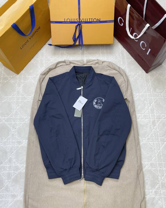 Dior 2025 Capsule Collection Collaboration Flight Jacket. Features an embroidere