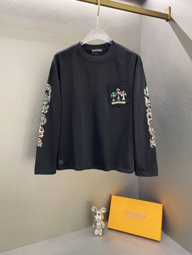 Ch Chrome Hearts Arm Camouflage Letter Logo Pocket Long T-Shirt Long Sleeve Swea