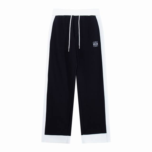 Loewe 2025 Autumn/Winter New Casual Pants. Heavy-duty original fabric, black and
