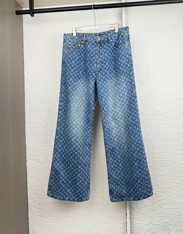 Louis Vuitton monogram washed denim jeans, size 36 38 40 42 Ddd