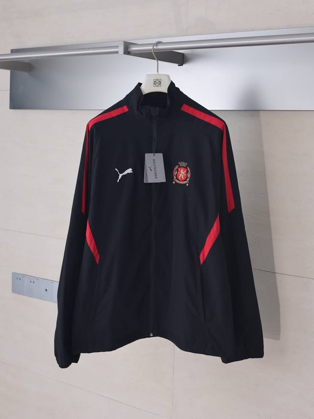 Balenciagag* Paris X Puma 25Fw Collaboration Patchwork Jacket Made with premium