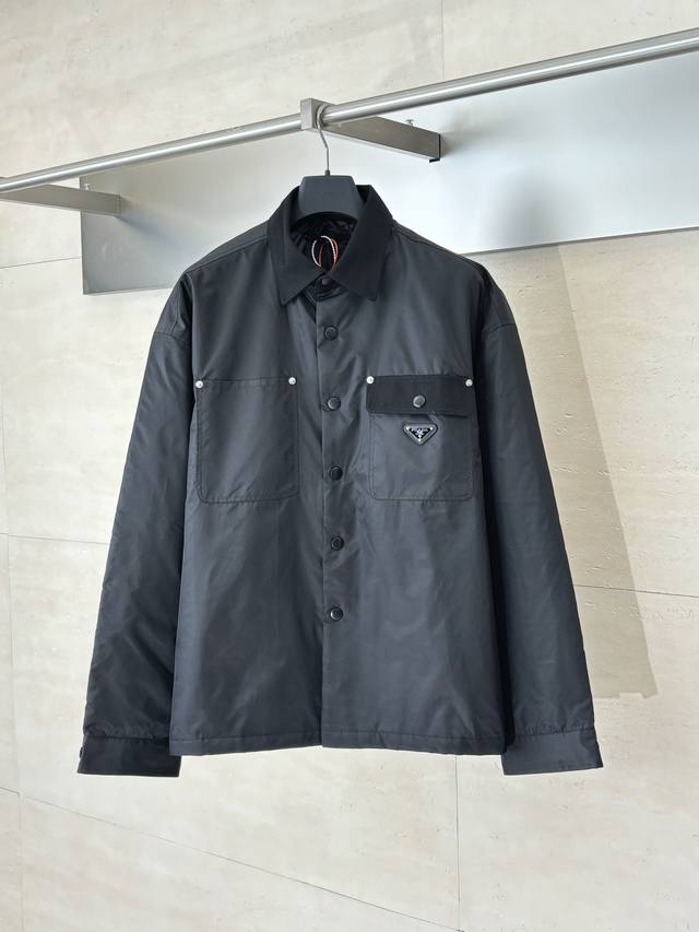 Prad* Prad Recycled Nylon Triangle Logo Cotton Jacket Ddd. Custom-made nylon twi