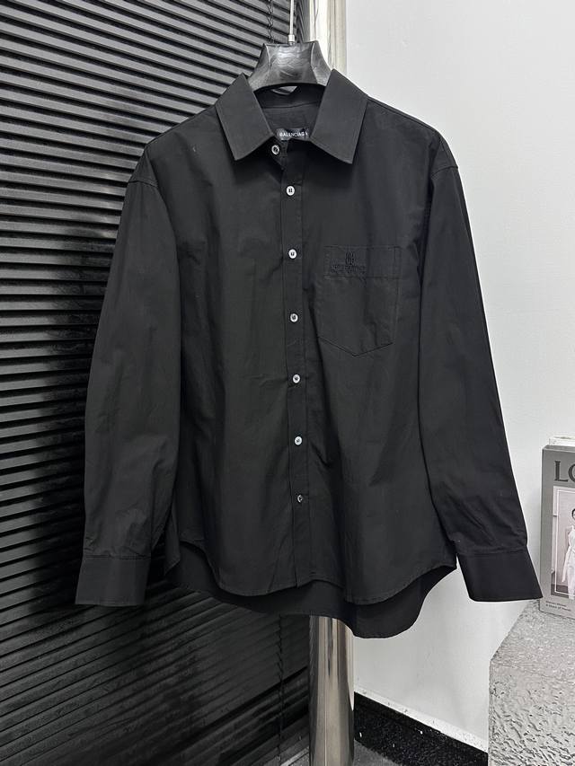 Balenciaga Paris Embroidered Letter Shirt Jacket. Custom-made classic double-sid