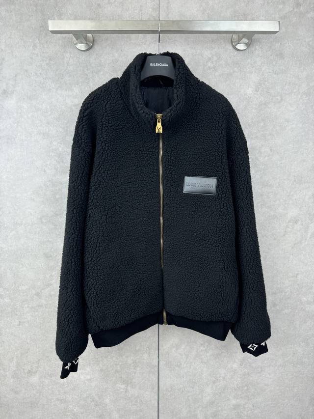 Lv 24Fw New Technical Sheep Wool Blend Suede Waist-cinching Jacket Size SML XL T