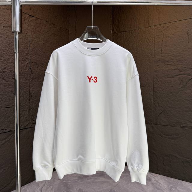 Y3* Yohji Yamamoto* 2025 Autumn/Winter New Crew Neck Sweatshirt 400g Terry Cotto