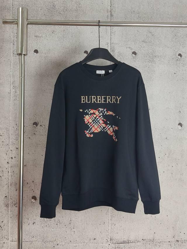 Burberry Horse Embroidered Crew Neck Sweatshirt. High-quality with all tags incl