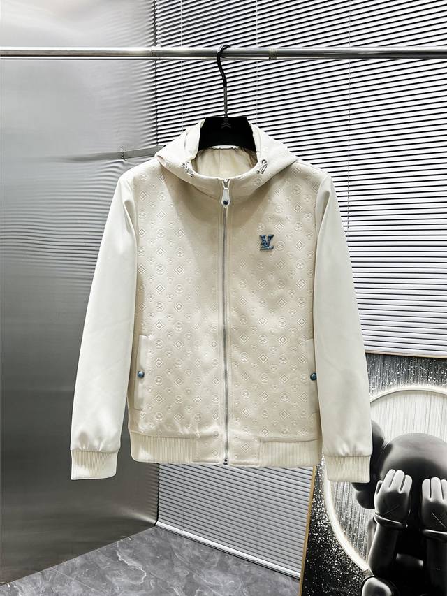 Louis Vuitton LV 2025 New Hooded Jacket, High-End Version! Custom-made fabric fr