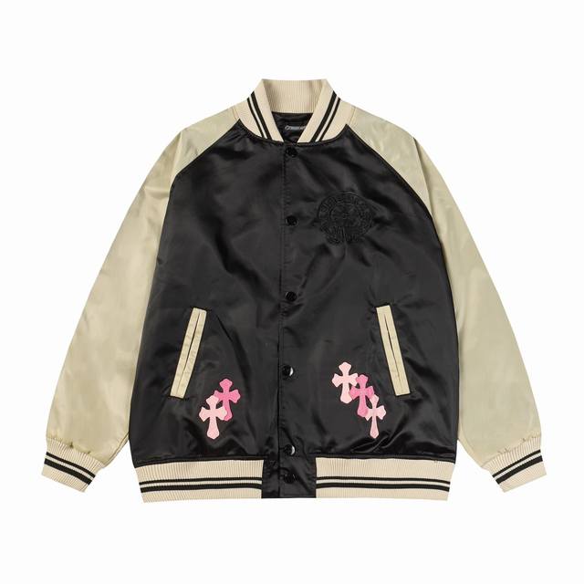 Chrome Hearts Ss Baseball Jacket - Made with woven quilted fabric and intricate