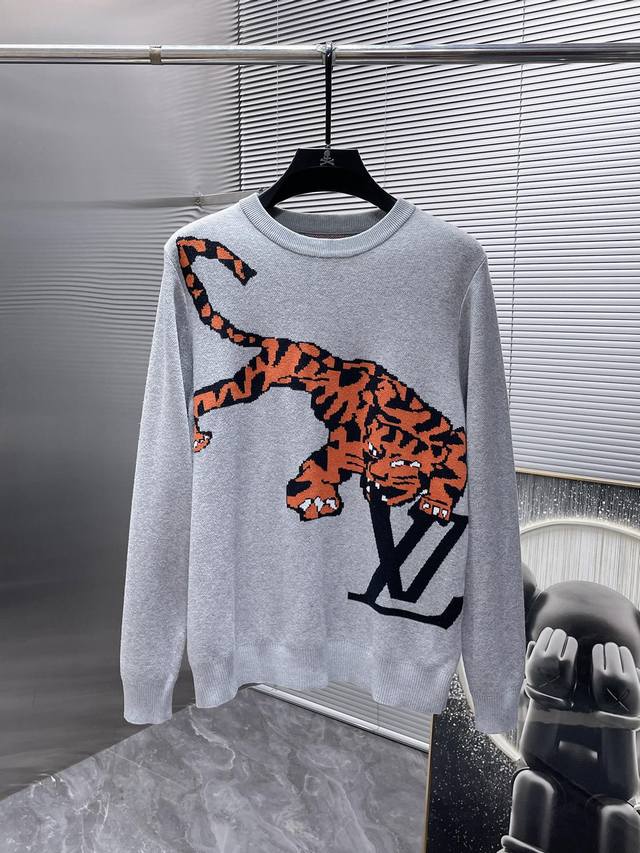 Louis Vuitton LV Autumn/Winter New Wool Blend Crew Neck Long Sleeve Sweater, Hig