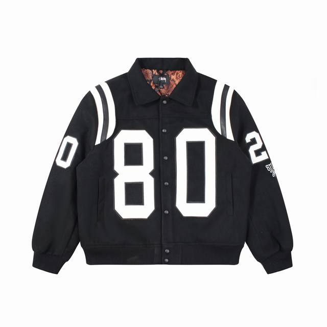 Top-tier replica of the original Stussy Fw23 80 patchwork python-print lining la