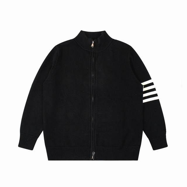 Thombrowne Limited Edition Patchwork Four-Stripe Cardigan Sweater, Pure Cotton Y