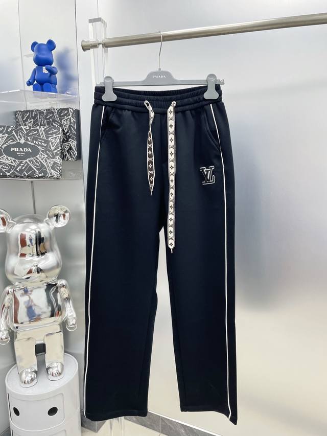 Louis Vuitton 2025 Spring/Summer New Letter Embroidery Casual Pants, Long Trouse