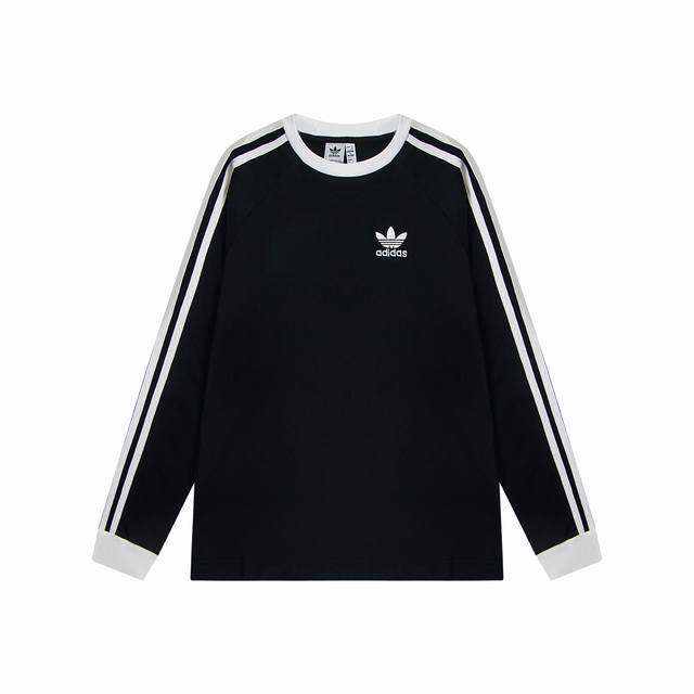 New Arrival! Early Autumn Adidas Crew Neck Slim-Fit Long-Sleeve T-Shirt in Two P